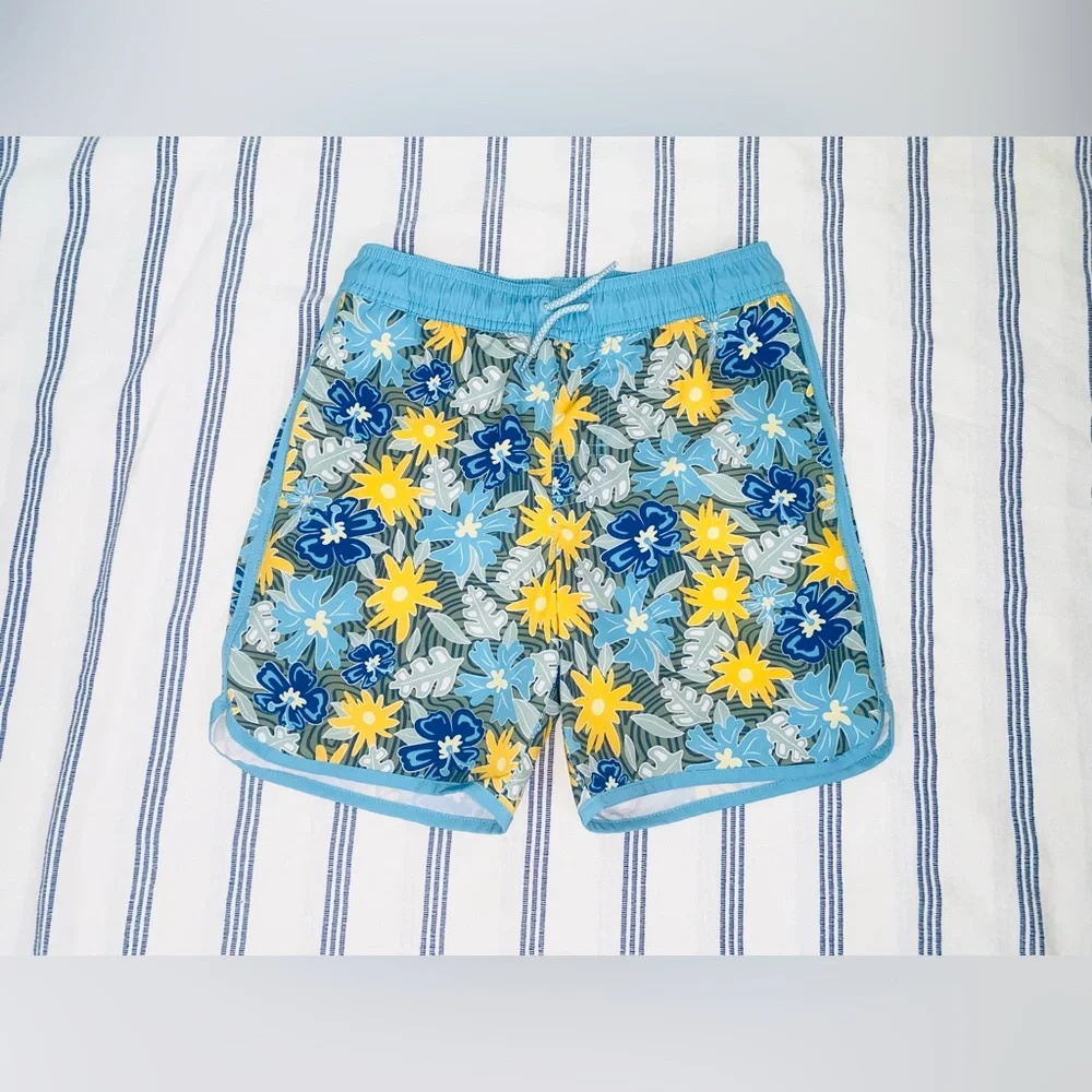 Wonder Nation Boys Tropical Swim Shorts size Medium (8) With Pockets